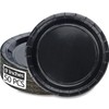 50 Pcs Black Paper Plates, Round Black Dessert Plates Birthday