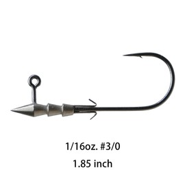 Tungsten 4 Anglers – 97% Pure Tungsten Hover Strolling Rig | Fits Any Soft Plastic Bait and Provides Natural and Enticing Movement for All Bass Species | 5 Pcs/Bag (1/16oz. #3/0)