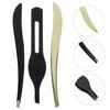 Healeved 3 Sets Ergonomic Handle Eyebrow Clip Tweezers Set Eyebrow