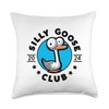 Silly Goose Club Funny Cute Cartoon Animal Big Eyes Throw