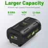 40V 6.0Ah Battery for Ryobi 40 Volt Li-Ion OP40602 OP40261