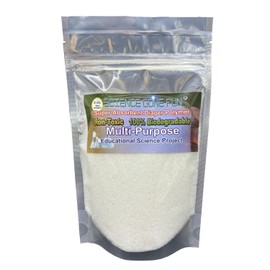 Super Absorbent Polymer (Sodium Polyacrylate) Crystals - Fine Granules for Science Experiments, Magic Tricks & Crafts - Non-Toxic, Educational & Fun (8 oz Bag)