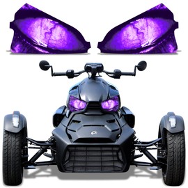 AMR Racing Roadster Headlight Eye Graphics Decal Cover Compatible with Can-Am Ryker 2019-2022 - Corrupt Purple AMR22392 0
