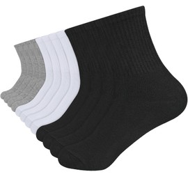 srclo Womens Crew Socks Soft Breathable Teen Girls Casual Leisure Cotton Sock 6 Pairs