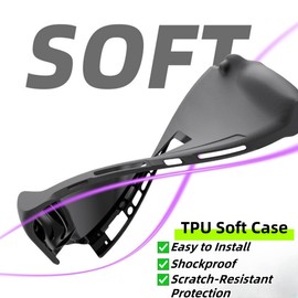 NQQNQQ M1-R1 【1PACK】 Comfortable Grip Case Compatible for Switch 2, Soft TPU Protective Cover for New Switch Console and Joy-Con, Anti-Slip and Shockproof Design. (Translucent Black)