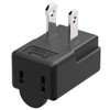 Right Angle Adapter,2-Prong 90 Degree Upward Angled AC Adapter, Polarized