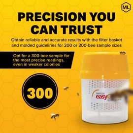 Mann Lake Varroa EasyCheck, Precision Monitoring for Optimal Hive Health, for Alcohol Wash & Icing Sugar Roll Mite Monitoring Methods, Beekeeping Essentials