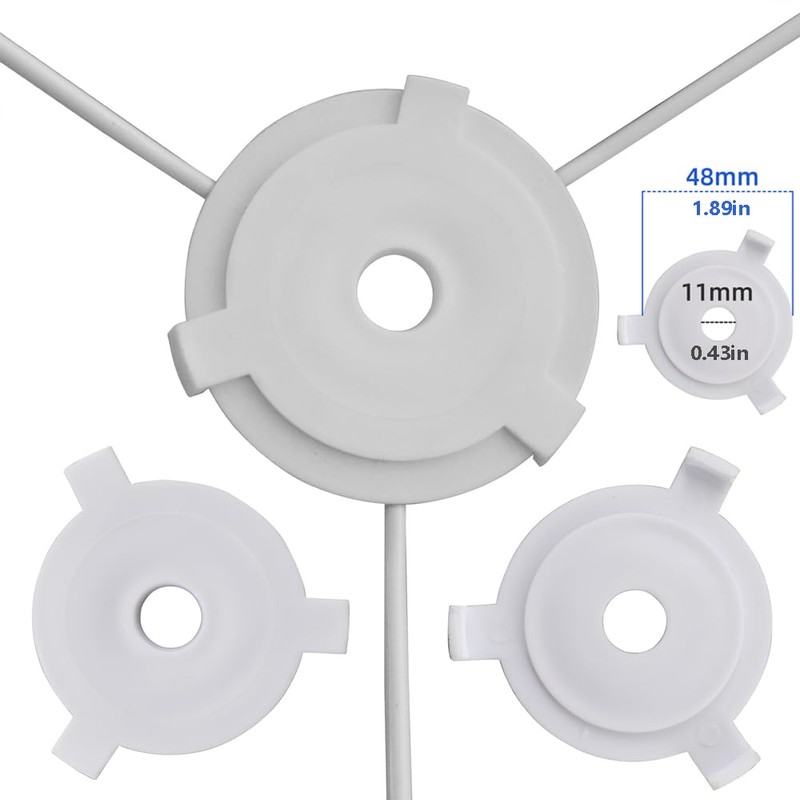 Ebrima 10Pcs Lamp Shade Reducer Rings, Lampshade Reducing Ring Converter