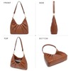Dasein Ruched Hobo Handbag for Women Retro Shoulder Purse Crossbody