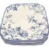 222 Fifth Adelaide Blue Toile Square Dinner Plates | Fine