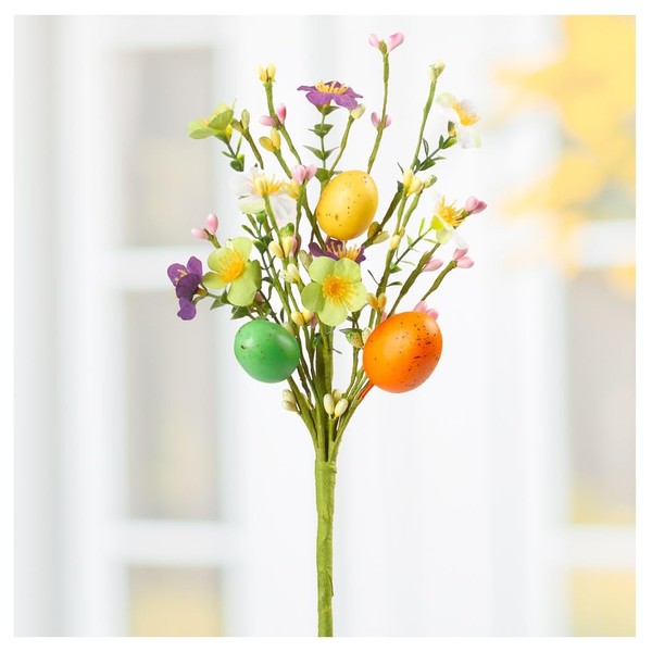 Factory Direct Craft Pack of 6 Artificial Easter Egg, Floral,