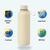 Insulated Water Bottle -17 oz Stainless Steel Rubber Coated Double