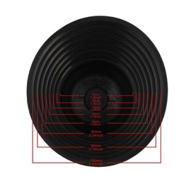 TOMALL 60 mm 70 mm 75 mm 80 mm 85 mm 90 mm 95 mm 100 mm LED Dust Protection Adjustable Cutting for Headlight Conversion Kit (Pack of 2)