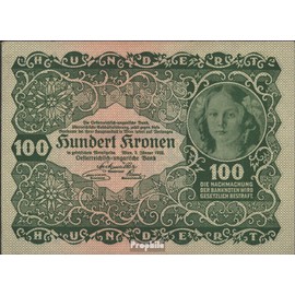 Banknote Austria catalog-number.: 203 (77) uncirculated 1922 100 Crown (money for collectors - no means of payment)
