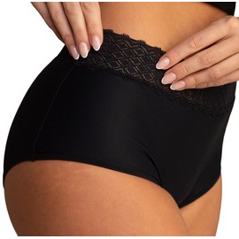 Suzy & Me Black Period Pants by TOTM. Bikini or Full Brief Styles (as8, numeric, numeric_6, numeric_8, regular, regular, FULL BLACK)