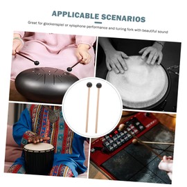 Vaguelly 2pcs Wooden Xylophone Mallets Glockenspiel Sticks for Boys and Girls and Adults for Percussion Instruments and Music