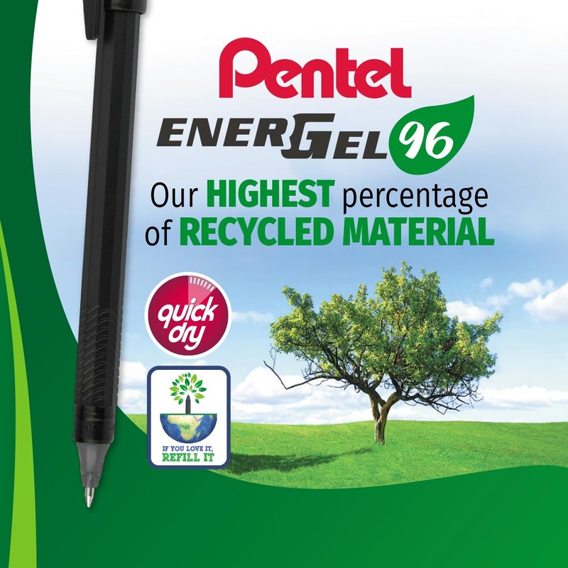 Pentel Energel Rollerball Pen - BL417R - ECO 96% Recycled