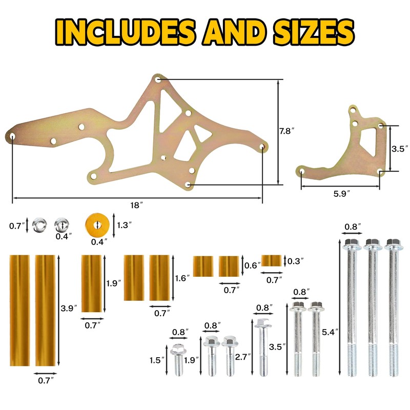 LS Engine Conversion Bracket Kit, Serpentine System for Alternator and