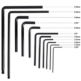 MIECOO 12PCS Guitar Luthier Repair Tool Kit, Includes 11PCS Guitar Bass Neck Bridge Nut Screw Adjustment Truss Rod Allen Wrenches and Guitar String Action Ruler Gauge for Guitar & Bass