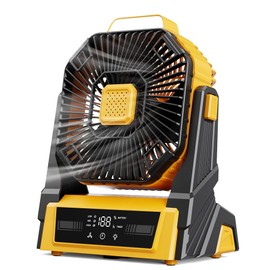 KopBeau Portable Camping Fan with Lights, 20000mAh Rechargeable Battery Operated Fan, Battery Powered Outdoor Beach Tent with 3 Speeds & Hook, Personal USB Table for Camping Accessories