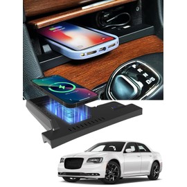 CarQiWireless Wireless Charger for Chrysler 300 2011 2012 2013 2014 2015 2016 2017 2018 2019 2020 2021 2022 2023 Accessories,Center Console Wireless Charging Pad for Chrysler 300 Accessories