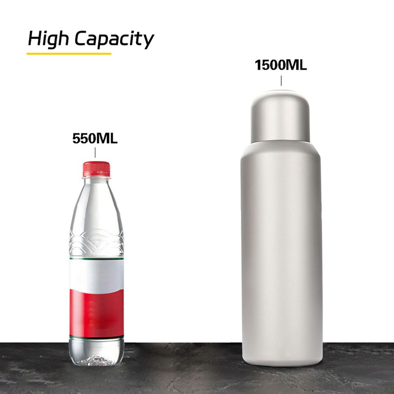 Outdoor 1.5L Ti Water Bottles Sports Water Bottle with Strainer