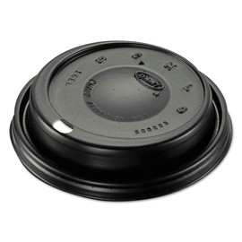 Dart 16ELBLK Cappuccino Dome Sipper Lids, Black, Plastic, 100/pack, 10 Packs/carton