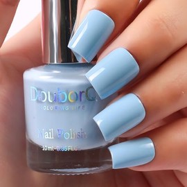 DouborQ Cherry Color Nail Polish Finger Air Dry Long-lasting Nail Art Varnish (16)