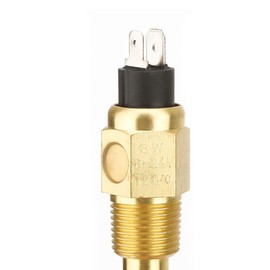 ViaGasaFamido Water Temp Sensor 6-24V 3W 3/8 NPT Brass Engine Water Temperature Sensor Generator Part Fit for VDO 103 ±3 Protective Threshold 38℃-120℃ Measuring Range