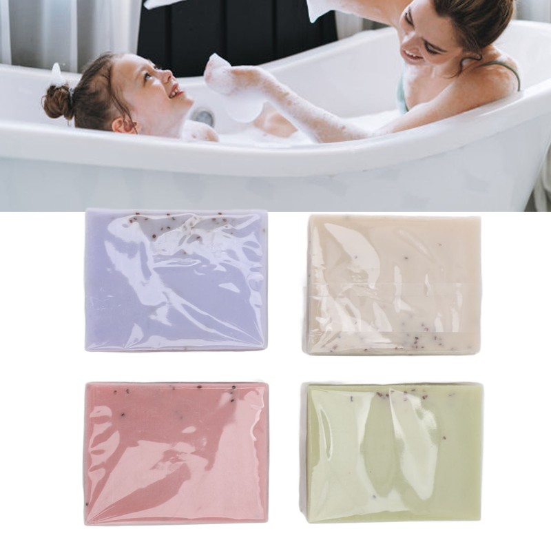 4pcs Exfoliating Soap Set Moisturizing Colorful Sea Salt Shea Butter
