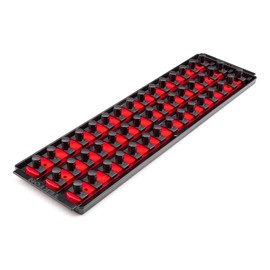 TEKTON 1/2 Inch Drive 3-Rail Socket Organizer Set, Red (45-Tool) | OST27145 | Made in USA