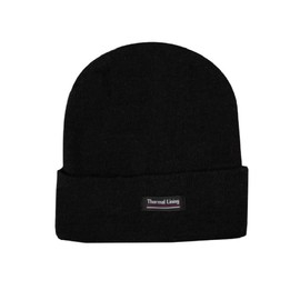 Black Beanie Hat for Men's Woman's Lightwiight Knitted Warm Stretchy Unisex Adult Hat for Winter Autumn