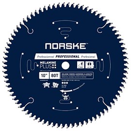 Norske Tools NCSBP273 - Hoja de sierra 80T de melamina Plus de 10 pulgadas para corte ultra húmedo de melamina, laminados, maderas duras y suelos laminados de 5/8 pulgadas de diámetro