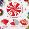 FEBSNOW Christmas Bathroom Rugs Decor, 21.6 Inch Christmas Red and