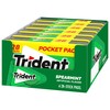 Trident Spearmint Sugar-Free Chewing Gum, 6 Pocket Packs of 28
