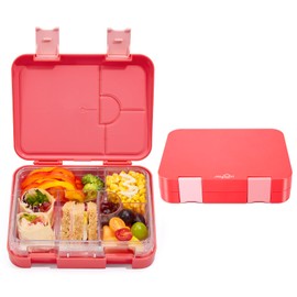 JOYHILL Lunch Box für Kinder,Auslaufsichere Lunch Bento Box mit 4-6 Fächern,Lunchbehälter BPA-freie Bento Box für Erwachsene Kleinkinder Kindertagesstätte Schule Büro (L-Pink)