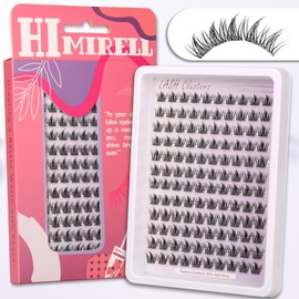 Himirell Lash Clusters Manga With Spikes Wispy Cluster Natural Eyelash Extensions Anime Eyelashes Clusters Faux Mink Fairy Individual Lash Extension Kit for Self Application