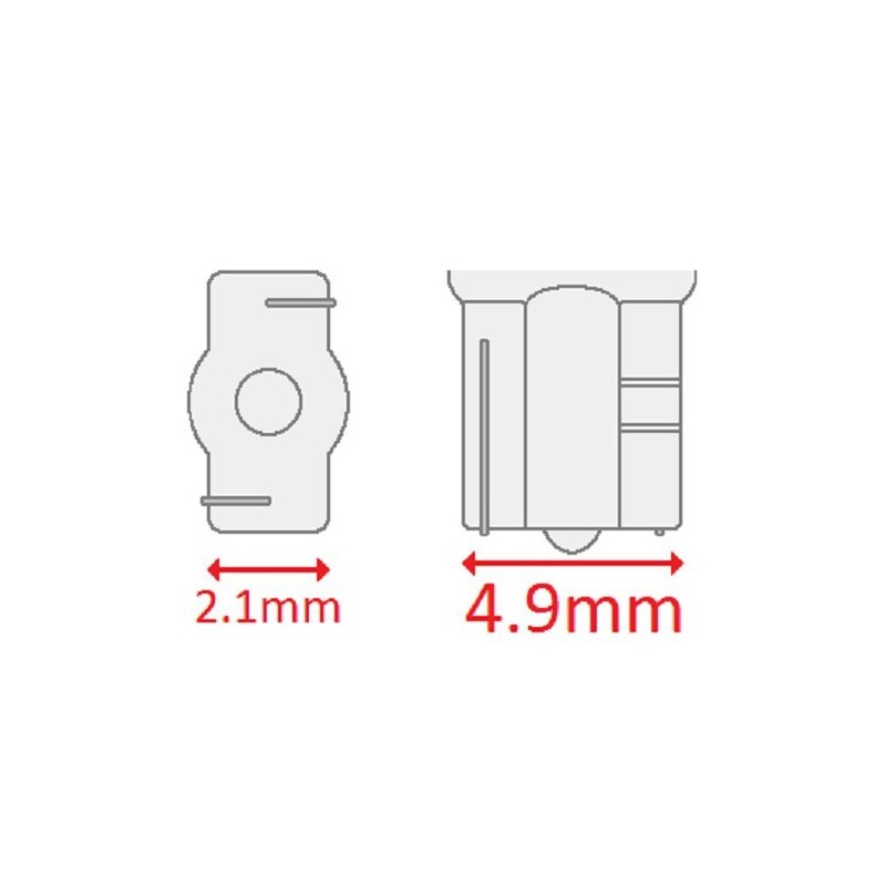 CEC Industries #73R (Red) Bulbs, 14 V, 1.12 W, W2.1x4.9d
