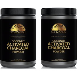 Organic Charcoal Powder Activated Charcoal Natural, Vegan, Organic, GMO Free - Large Bottle 25 oz Powder - 2pack