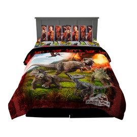 Franco Kids Bedding Super Soft Microfiber Comforter and Sheet Set, 5 Piece Full Size, Jurassic World