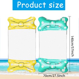 Air Mattress Pool, Pack of 2 Water Hammock, 4-in-1 Air Mattress Water, Pool Mattress, Water Hammock with Net, Tanning Pool Air Mattress, Water Hammock, Pool Accessories, Pool Toy Adults