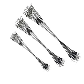 Cangfort 30pcs Fishing Leaders with Swivels, 3 Sizes Fishing Leader, Premium Stainless Steel Leader Fishing, Fishing Tackle Fishing Wire, Fishing Swivels with Swivel Snaps(7.8in 9.8in 11.8in)