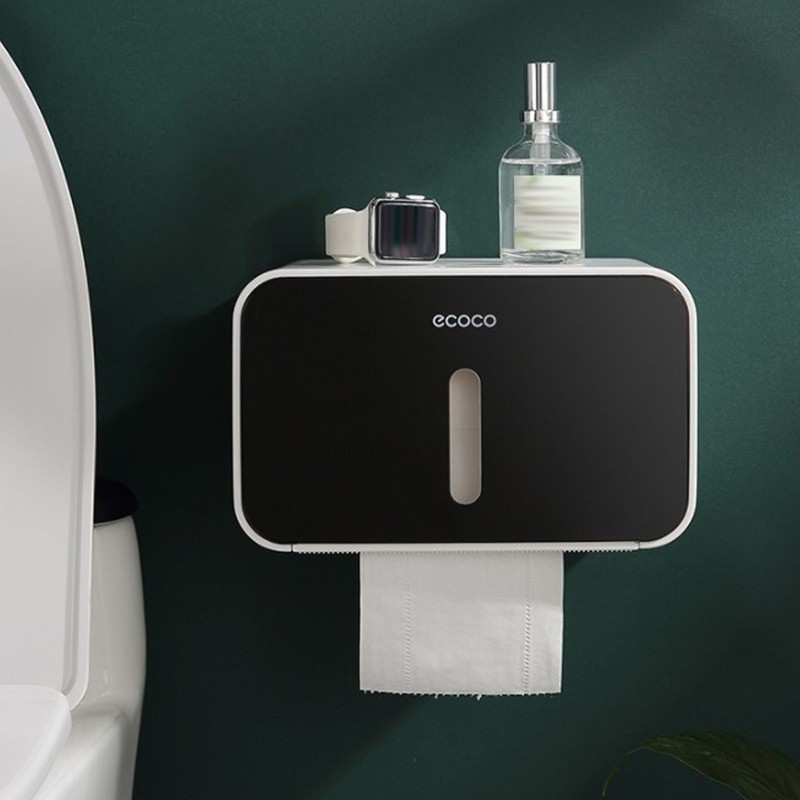 Toilet Paper Roll Box Cover Waterproof Punch Free Prevent Corrosion