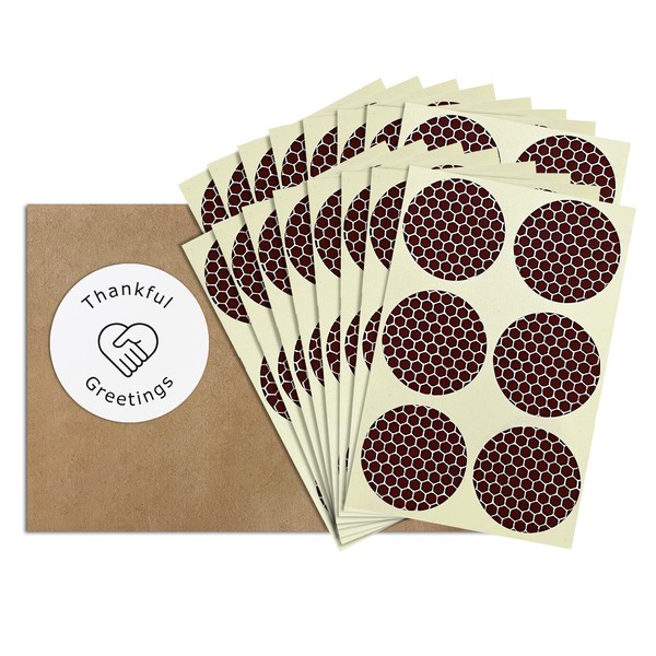 1” Circle Match Striker Stickers – 100 Pieces | Bumble/Dotted Pattern Match Strike Paper with Adhesive Pre-Cut in Circles for Easy Match Lighting | Also Available in Charcoal or Brown & Many Sizes