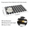 Jsenvpon PP Buffalo Plastic Check Plaid Placemats Wipeable Easy Clean