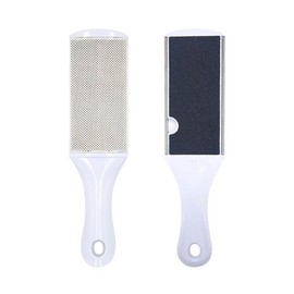 Stainless steel double-sided foot scraper, random color, grater, sandpaper, heel calluses / 스텐 양면 발밀이 색상랜덤 강판 사포 발뒤꿈치 각질