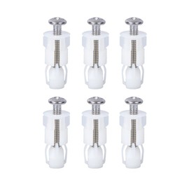 Pamtns Expansion Screw for Toilet Seat 6 Pieces Toilet Seat Screws Toilet Blind Hole Expansion Screw Screws for Toilet Seat Universal Toilet Seat Mounting Set Dowel Set for Toilet Seat