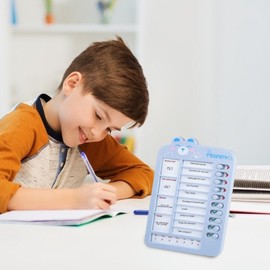 Checklist Slider Board - Sliding Chore Chart for Study Checklist - Classroom Bedroom Stationery Visual Routine Planning Board for Children's Day, Birthday