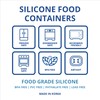 BLUE GINKGO Nesting Silicone Containers - Set of 3 Hard-Shell