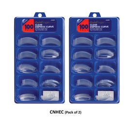 Gold Finger 100 Nails Clear Empress Curve (2 Pack)